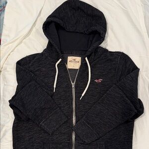 Hollister Charcoal Zip-Up Hoodie